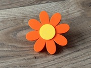 Gałka meblowa stokrotka pomarańcz uchwyt dekoracyjny kwiatek pokój dzieci