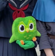 Pluszak Duolingo Zabawka Zielona Sowa Prezent dla Dziecka Edukacyjny