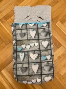 Śpiworek do wózka wkład zimowy do wózka serduszka