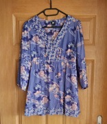 Bluzka w kwiaty rękaw 3/4 H&M