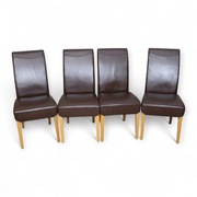 9192 Wygodne krzesła komplet 4 szt wysokie oparcie 