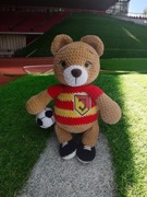 Miś Jagiellonia Białystok, wykonany na szydełku 37cm! 