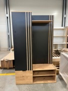 POWYSTAWOWA GARDEROBA COMO DĄB ARTISAN / CZARNY