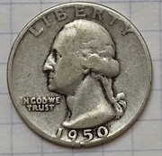 0866 USA 25 centów QUARTER 1950 srebro  