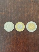 1Zł, 2Zł & 5Zł 1994