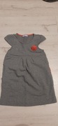 Wygodna bawełniana szara sukienka r.116 6 lat ciepła do przedszkola wygodna