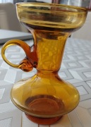 Bursztynowy świecznik/wazonik - Huta Szkła Laura w Tarnowie