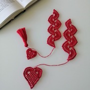 Zakładka do książki, walentynkowa, handmade, 1szt.