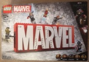 LEGO Super Heroes 76313 logo MARVEL z minifigurkami