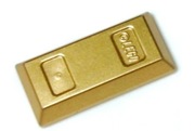 LEGO Akcesoria 2 szt Sztabka złota złoto Metallic Gold 99563