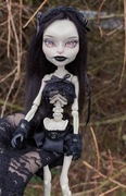 monster high lalka skelita g1 ooak custom repaint 