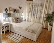 łóżko białe Ikea 140x200 z zagłówkiem i szufladami