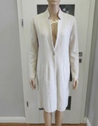 Elegancki długi kardigan ecru minimalizm rozmiar M/L knit-ted 100& bawełna 