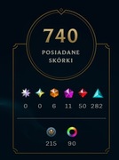 Konto league of legends EUNE 455lvl 740 skinów