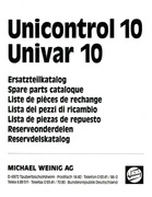 Okniarka Weinig Unicontrol 10 - katalog części