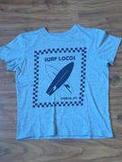 T-shirt koszulka Sinsay rozm. 158 szara nadruk Surf Locos Porto PT