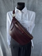 Nerka torebka bordo skóra naturalna Włoska - nowa