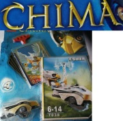 klocki chima pojazd speedorz na napęd figurka klucz napęd speedor karty
