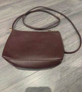 Bordowa burgundowa torebka mała na pasku zavanna