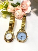 Złoty zegarek damskie na bransolecie ze stali chirurgicznej 