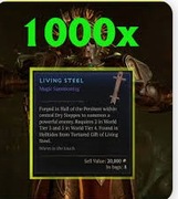 Diablo 4 Wieczność ETERNAL Living Steel 1000 Żywa Stal Grigoire 
