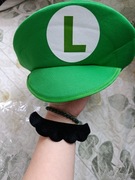 Przebranie Luigi z Mario Bros czapka wąsy 