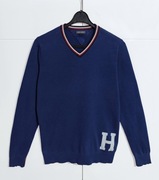 Męski Sweter Bawełniany Granatowy Tommy Hilfiger |R. 176/L