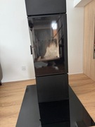 Piec wolnostojący, koza, kominek czarny zestaw + podstawa. Ecoprojekt