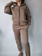 Ocieplany dres beżowy | rozmiar uniwersalny | bluza na zamek