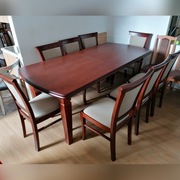 Zestaw stół S14 - 200-400/90 + 8  krzeseł K19