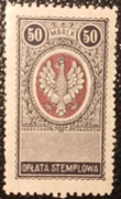 Polska - Revenue  Oplata Stemplowa,50 marek / czysty