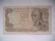 BANKNOT HISZPANIA 100 Pesetas 1970