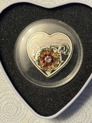 Piękna Moneta na Walentynki 5 Dollars Wyspy Cooka małe bicie 2014 sztuk