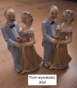 Figurki para na złote gody 11 cm dekoracja rocznica ślubu jubileusz