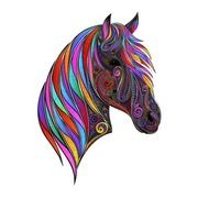 Puzzle 3D Drewniane dla dzieci i dorosłych - Koń