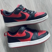 Sneakersy chłopięce Nike Court Borough czerwono-czarne 30/20cm stan dobry