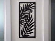 Panel ścienny ażurowy Liście Palmy czarny 57x26cm