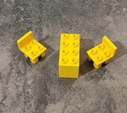 Lego Duplo klocki stół i 2 krzesła żółte