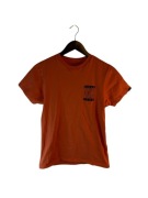 Koszulka Vans pomarańczowa z dużym logiem i nadrukiem na plecach s