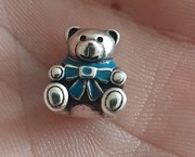 Charms miś chłopiec, srebro 925