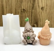 GNOM z DYNIĄ forma silikonowa 8.5*5.3 do Świec Wosku Mydła Odlewów 