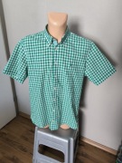 Tommy Hilfiger koszula męska z krótkim rękawem XL w kratkę zielona biała 