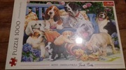 Puzzle Trefl 1000 Psy w ogrodzie