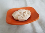 Mydelniczka ceramiczna z gliny pomarańczowa