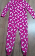 Pidżama kombinezon, różowa,  króliczki XS/34