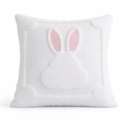 Poszewka na poduszkę Wielkanoc / zajączek / króliczek biała 45x45 