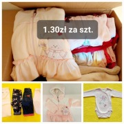 Paka ubranek dziewczęcych niemowlęcych roz. 56, 62 kilka 68, 74