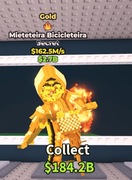 Mieteteira Bicicleteira gold fire (162.5M/s)