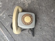 SPRAWNY legenda PRL Telefon z tarczą kręcony antyk PKP stary stacjonarny