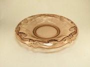 Stara, szklana, duża patera na owoce. 31cm  BROCKWITZ, Rozalinowa.